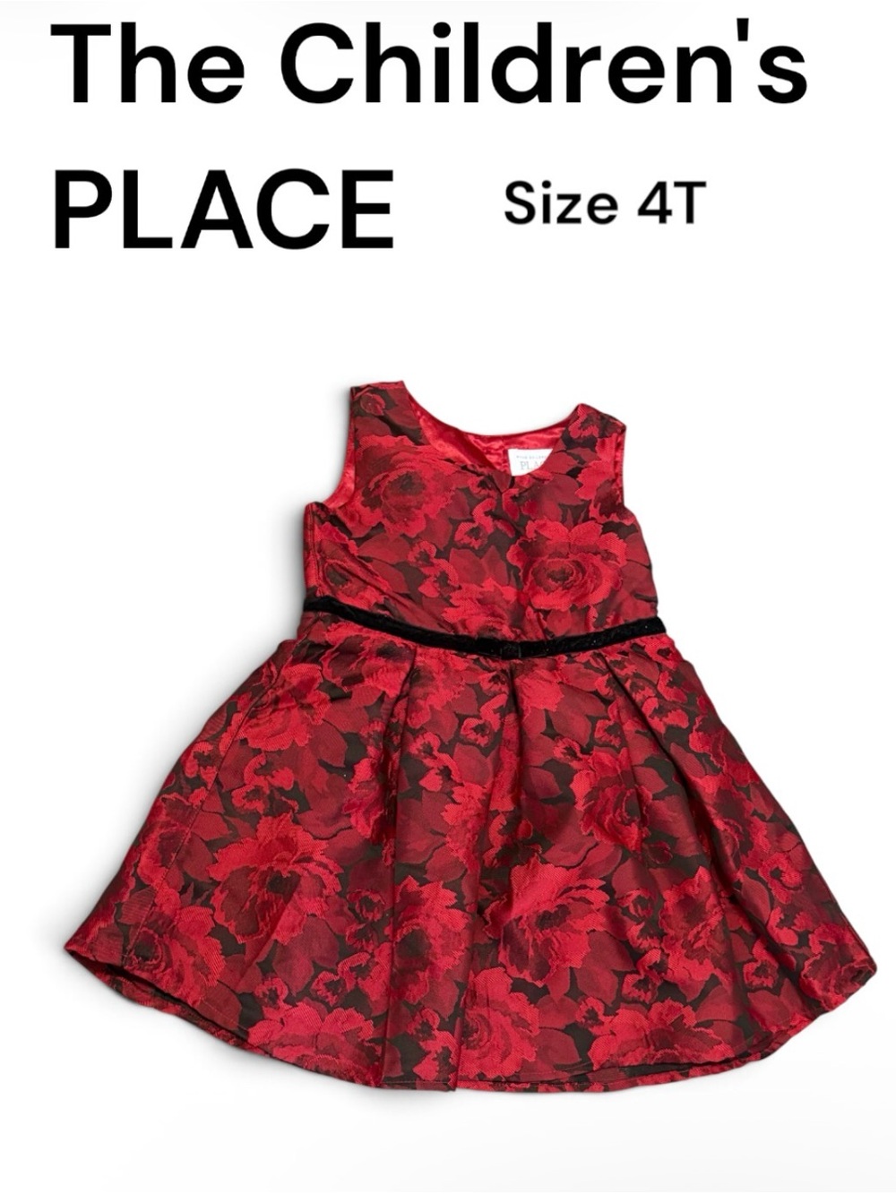The Children's Place Red Floral Holiday Dress for Girls